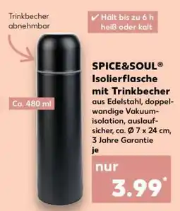 Kaufland SPICE&SOUL Isolierflasche mit Trinkbecher Angebot