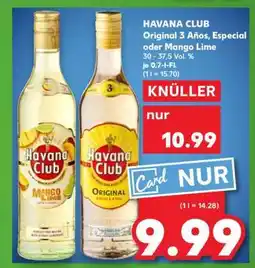 Kaufland HAVANA CLUB Original 3 Años, Especial oder Mango Lime Angebot