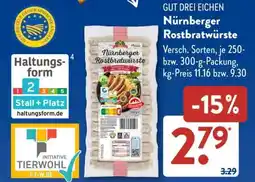 Aldi Süd Nürnberger Rostbratwürste Angebot