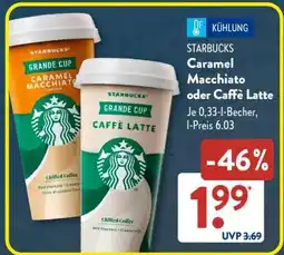 Aldi Süd STARBUCKS Caramel Macchiato oder Caffè Latte Angebot