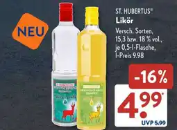 Aldi Süd ST. HUBERTUS Likör Angebot