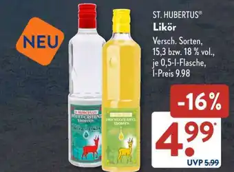 Aldi Süd ST. HUBERTUS Likör Angebot