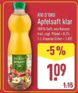 Aldi Nord RIO D'ORO Apfelsaft klar Angebot