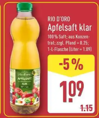 Aldi Nord RIO D'ORO Apfelsaft klar Angebot