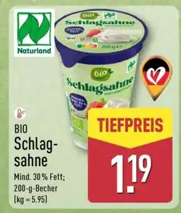 Aldi Nord Bio-Schlagsahne Angebot