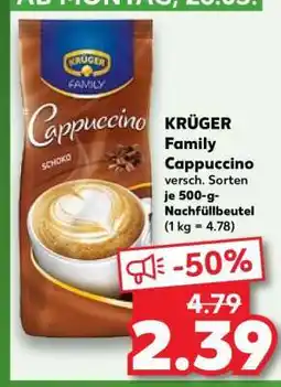 Kaufland KRÜGER Family-Cappuccino Angebot