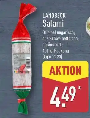 Aldi Nord LANDBECK Salami Angebot