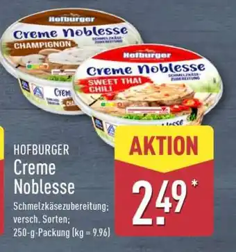 Aldi Nord HOFBURGER Creme Noblesse Angebot