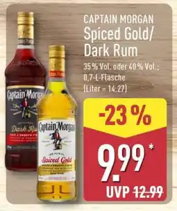 Aldi Nord CAPTAIN MORGAN Spiced Gold/Dark Rum Angebot