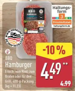 Aldi Nord BBQ Hamburger Angebot