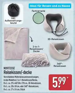 Aldi Nord NOVITESSE Reisekissen/-decke Angebot