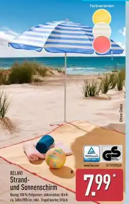 Aldi Nord BELAVI Strand- und Sonnenschirm Angebot