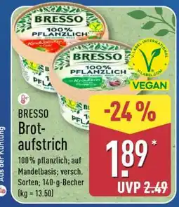 Aldi Nord Bresso Brotaufstrich Angebot