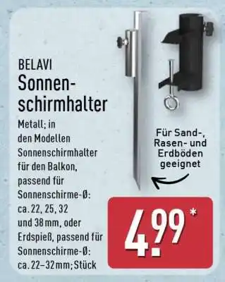 Aldi Nord BELAVI Sonnenschirmhalter Angebot