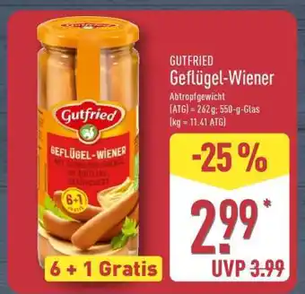Aldi Nord GUTFRIED Geflügel-Wiener Angebot