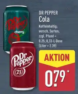 Aldi Nord DR PEPPER Cola Angebot