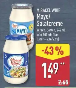 Aldi Nord MIRACEL WHIP Mayo / Salatcreme Angebot