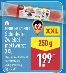 Aldi Nord MEINE METZGEREI Schinken-Zwiebelmettwurst XXL Angebot