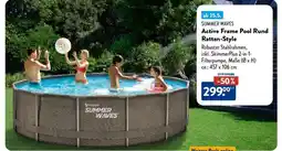Aldi Nord Active Frame Pool Rund Rattan-Style Angebot