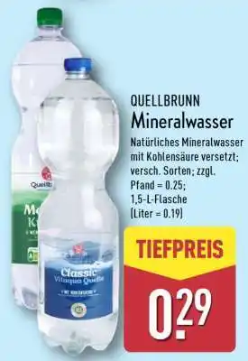 Aldi Nord QUELLBRUNN Mineralwasser Angebot