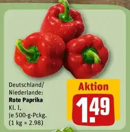 REWE Rote Paprika Angebot