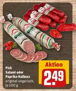 REWE Pick Salami oder Paprika-Kolbasz Angebot