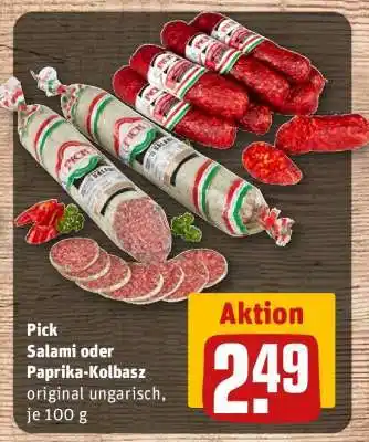 REWE Pick Salami oder Paprika-Kolbasz Angebot