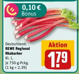 REWE REWE Regional Rhabarber Angebot