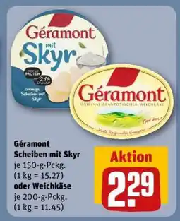 REWE Géramont Scheiben mit Skyr oder Weichkäse Angebot