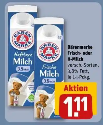 REWE Bärenmarke Frisch- oder H-Milch Angebot