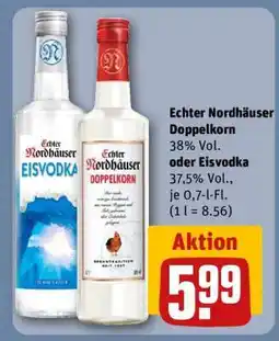 REWE Echter Nordhäuser Doppelkorn oder Eisvodka Angebot