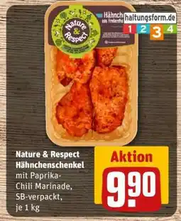 REWE Nature & Respect Hähnchenschenkel Angebot