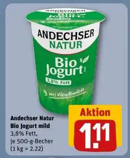 REWE Andechser Natur Bio Jogurt mild Angebot