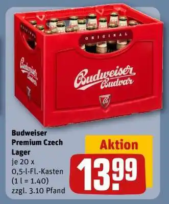 REWE Budweiser Premium Czech Lager Angebot