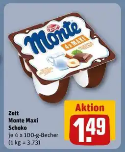 REWE Zott Monte Maxi Schoko Angebot