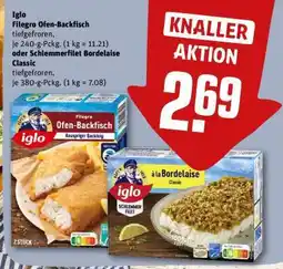 REWE Iglo Filegro Ofen-Backfisch oder Schlemmerfilet Bordelaise Classic Angebot