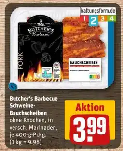 REWE Butcher's Barbecue Schweine-Bauchschnitten Angebot