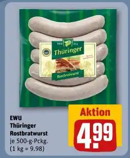 REWE EWU Thüringer Rostbratwurst Angebot