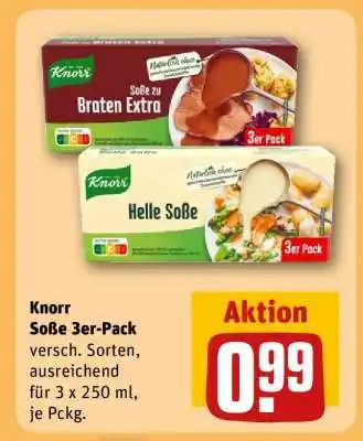 REWE Knorr Soße 3er-Pack Angebot