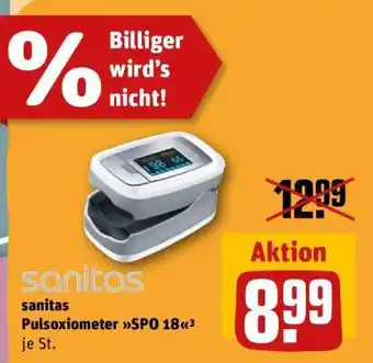 REWE sanitas Pulsoximeter SPO 18 Angebot