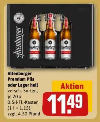 REWE Altenburger Premium Pils oder Lager hell Angebot