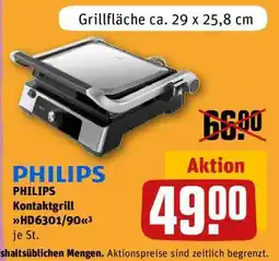 REWE PHILIPS Kontaktgrill HD6301/90 Angebot