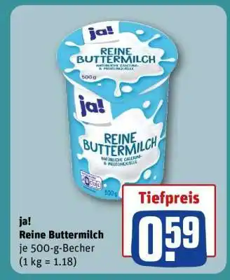 REWE ja! Reine Buttermilch Angebot