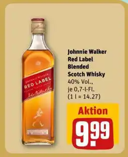 REWE JOHNNIE WALKER Red Label Blended Scotch Whisky Angebot