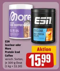 REWE ESN Isoclear oder More Protein Iced Coffee Angebot