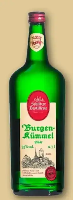 REWE Center Schlitzer Destillerie Burgenkümmel Likör Angebot