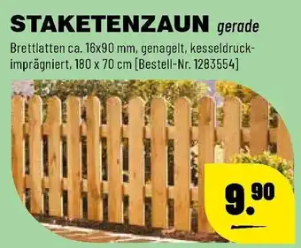 Leitermann Baumarkt Staketenzaun gerade Angebot