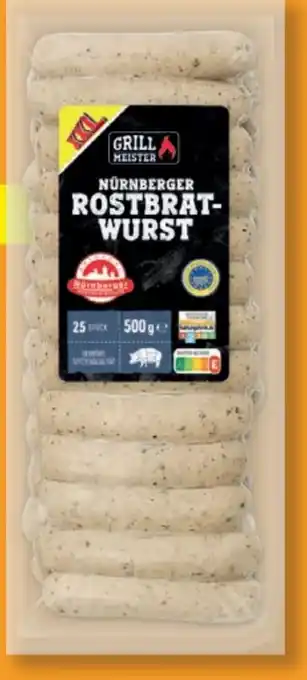 Lidl Grillmeister Original Nürnberger Rostbratwürste XXL Angebot