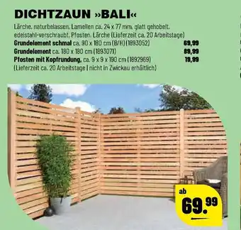 Leitermann Baumarkt Dichtzaun Bali Angebot