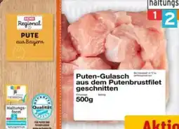 REWE Center Rewe Regional Puten-Gulasch Angebot